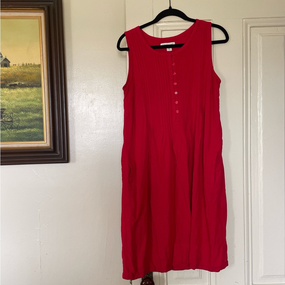 Red apron Dress